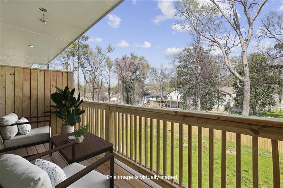 Exterior details and patio area of a home in Avenue at Oakland City, Atlanta (Image 2).