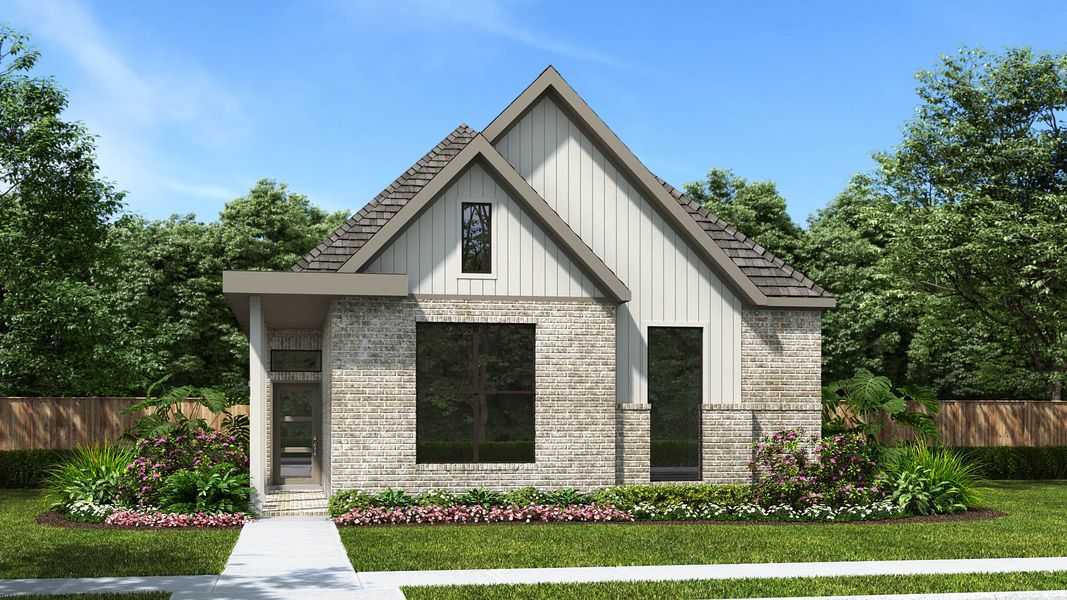 Representative exterior photo of a completed home built from the 1854W by Perry Homes in Avondale 40', Fate, TX (Image 6). Representative exterior photo of a completed home built from the 1854W by Perry Homes in Avondale 40', Fate, TX (Image 6).