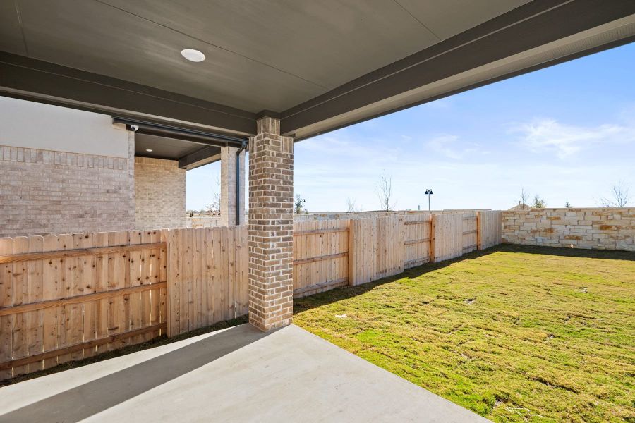 Exterior details and patio area of a home in Flora, Hutto (Image 29).
