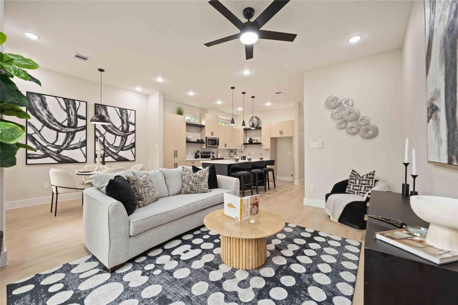 Furnished interior view inside a new home in , Houston (Image 12).
