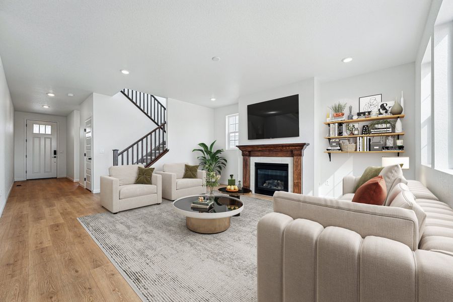 Representative furnished interior of a home built from the Sedalia by Taylor Morrison in Macanta City Collection, Castle Rock (Image 6).