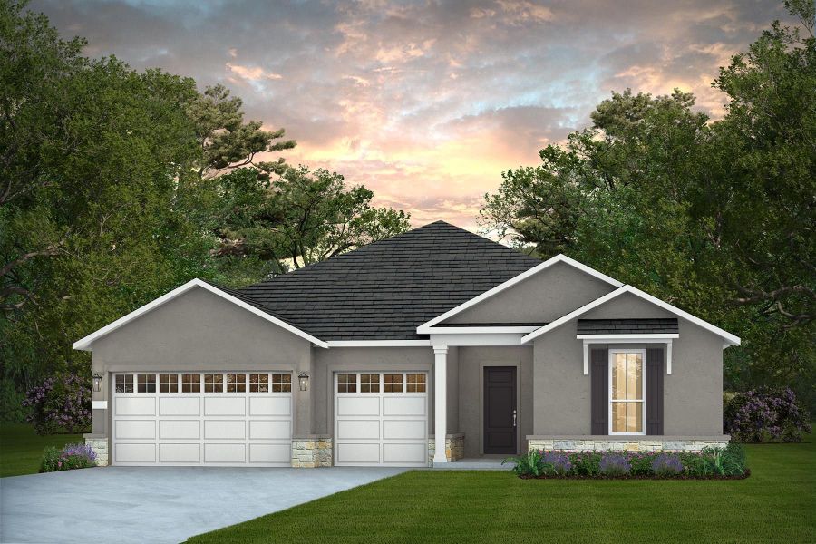 Representative exterior photo of a completed home built from the Renown by Del Webb in Sun City Texas, Georgetown, TX (Image 30). Representative exterior photo of a completed home built from the Renown by Del Webb in Sun City Texas, Georgetown, TX (Image 30).