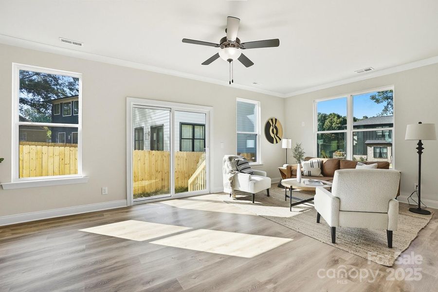 Furnished interior view inside a new home in , Charlotte (Image 32).