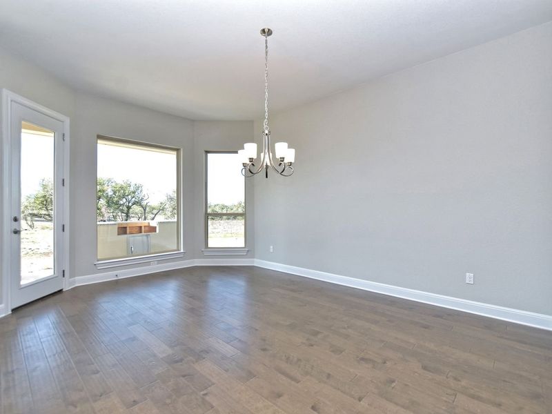 Representative unfurnished interior of a home built from the Siena II by Giddens Homes in Clearwater Ranch, Liberty Hill (Image 158).