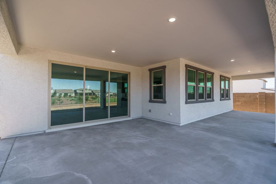 Exterior details and patio area of a home in The Grove at El Cidro, Goodyear (Image 24).