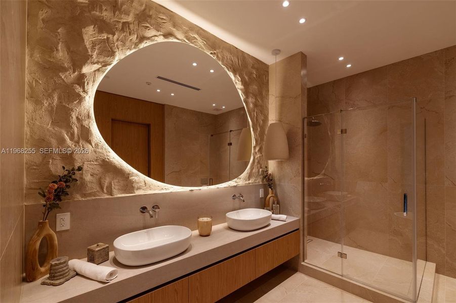 Furnished interior view inside a new home in , Miami (Image 48).