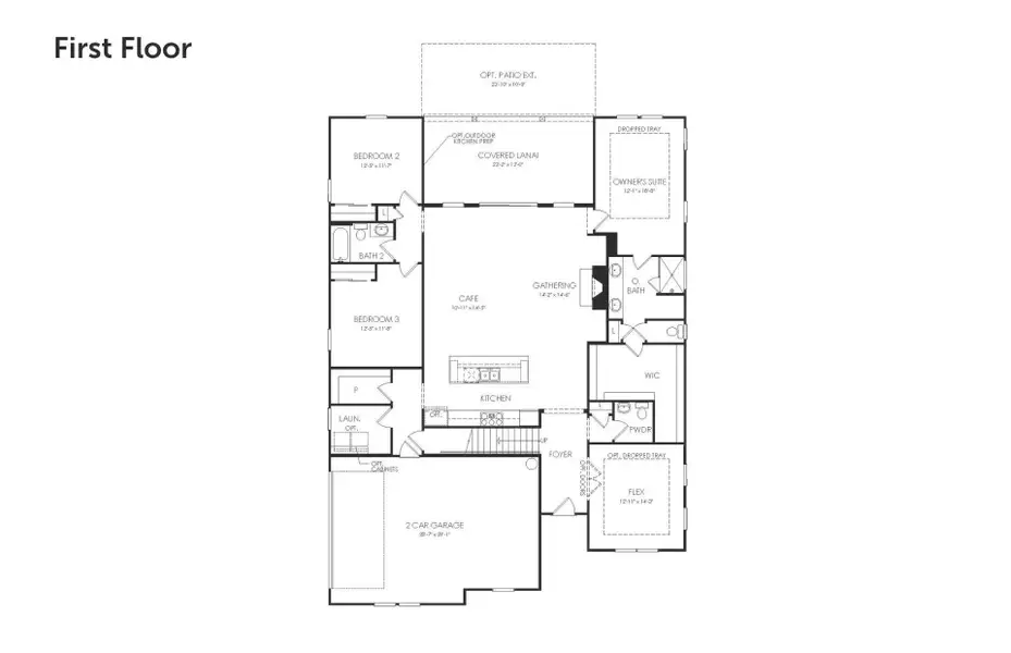 2D floor plan layout for the Ashby by John Wieland in Iverly, Canton, GA (Image 4). 2D floor plan layout for the Ashby by John Wieland in Iverly, Canton, GA (Image 4).