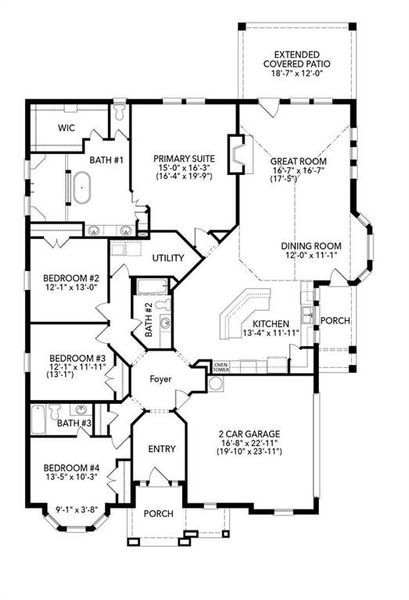 2D floor plan layout of this home in Joshua Meadows, Joshua, TX (Image 5). 2D floor plan layout of this home in Joshua Meadows, Joshua, TX (Image 5).