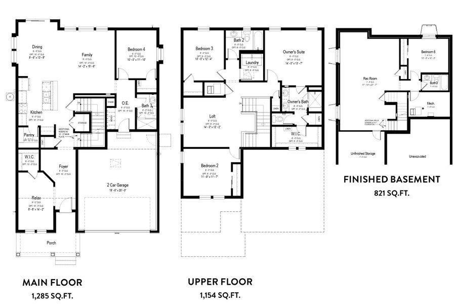 2D floor plan layout for the Avocet by View Homes in Buffalo Highlands – Commerce City, Commerce City, CO (Image 3). 2D floor plan layout for the Avocet by View Homes in Buffalo Highlands – Commerce City, Commerce City, CO (Image 3).