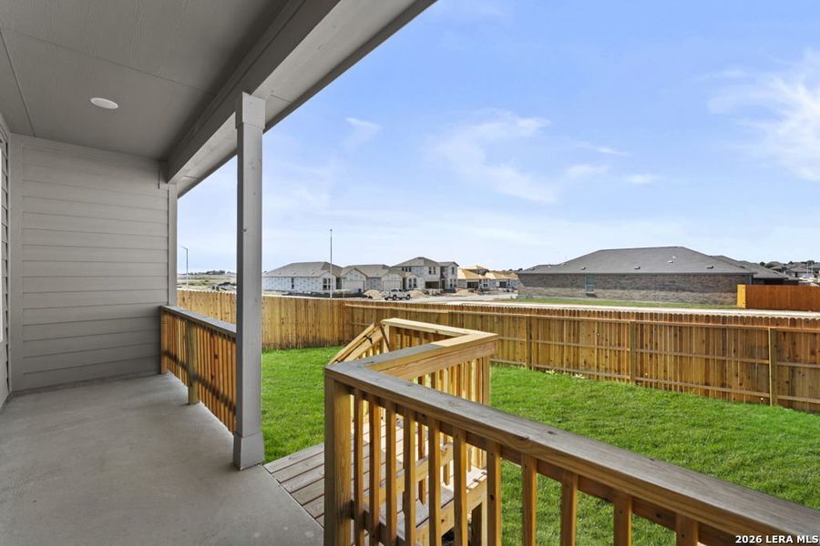 Exterior details and patio area of a home in Grace Valley, Cibolo (Image 4).