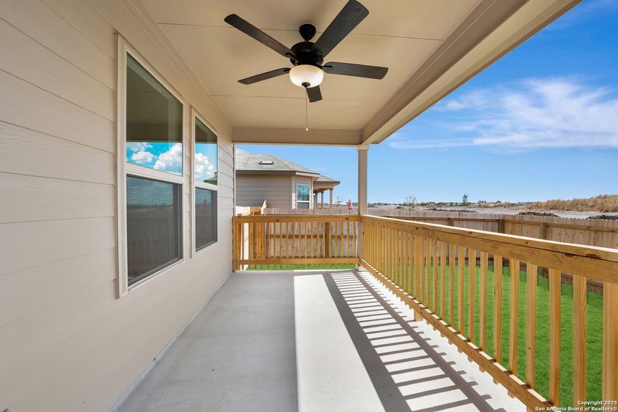 Exterior details and patio area of a home in Greenspoint Heights, Seguin (Image 1).