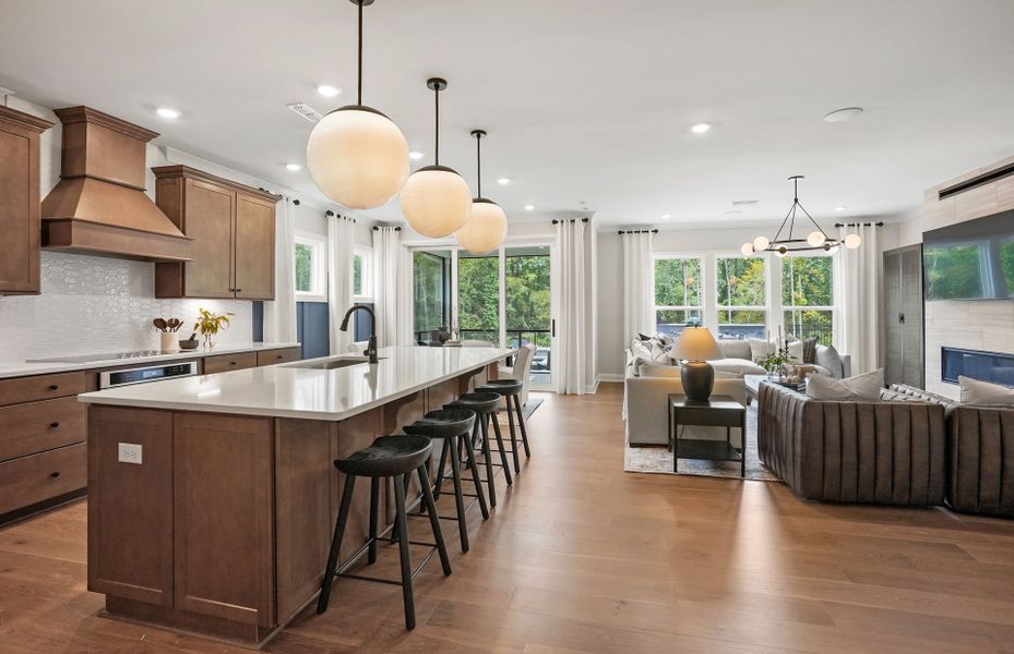 Spacious Kitchen with an Island