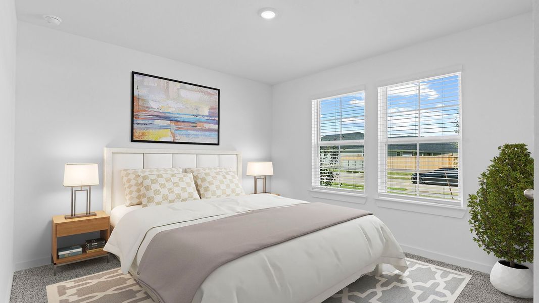 Furnished interior view inside a new home in Evergreen, Rosenberg (Image 8). Furnished interior view inside a new home in Evergreen, Rosenberg (Image 8).