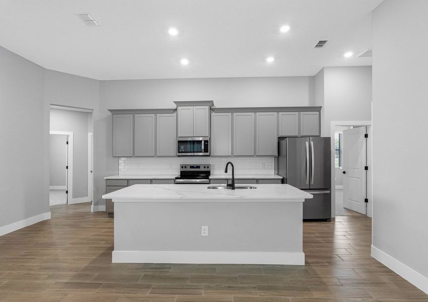 Test our new recipes in the spacious kitchen