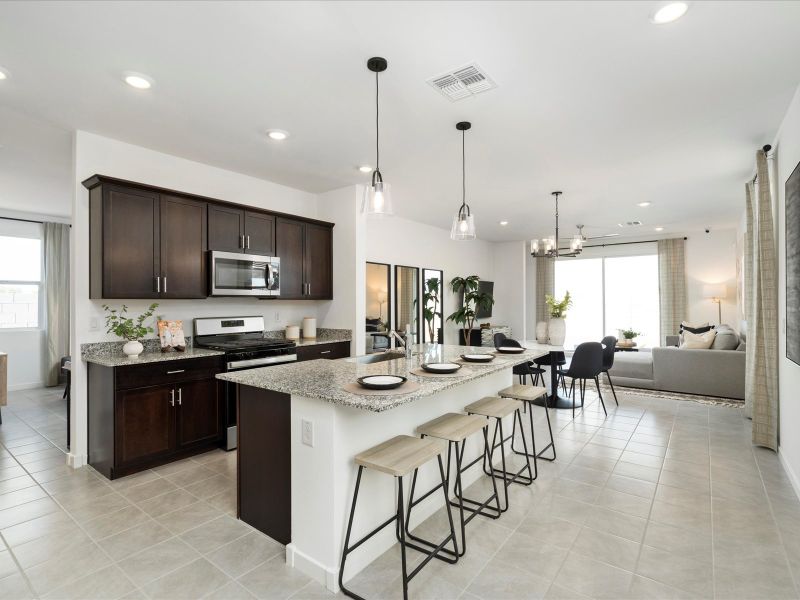 Kitchen in Ezra Floorplan at Bella Vista Trails