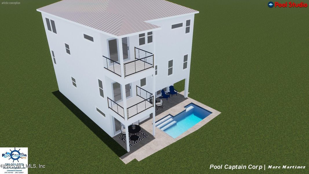 Exterior rendering of this home design in , Palm Coast, FL (Image 3).