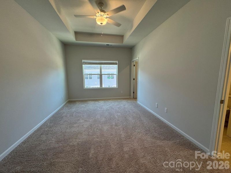 Primary Bedroom with 10' Tray Ceiling