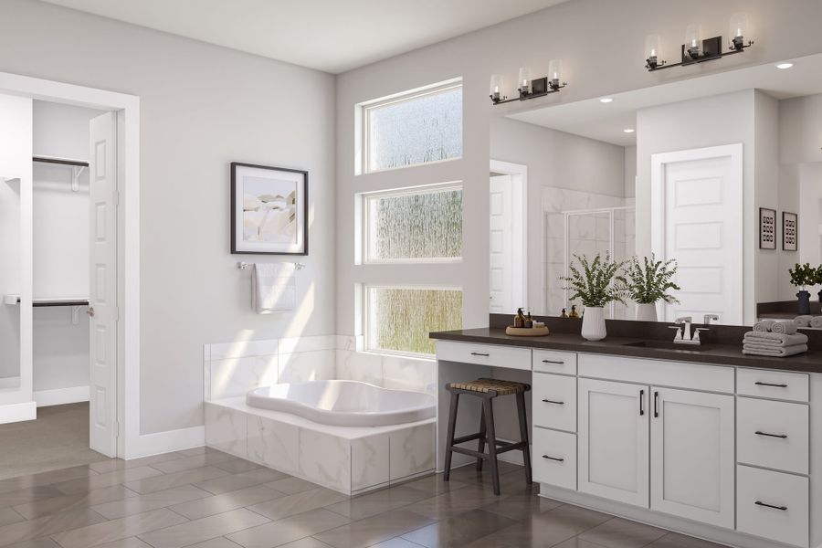 Furnished interior view inside a new home in Pecan Ridge, Fulshear (Image 8).