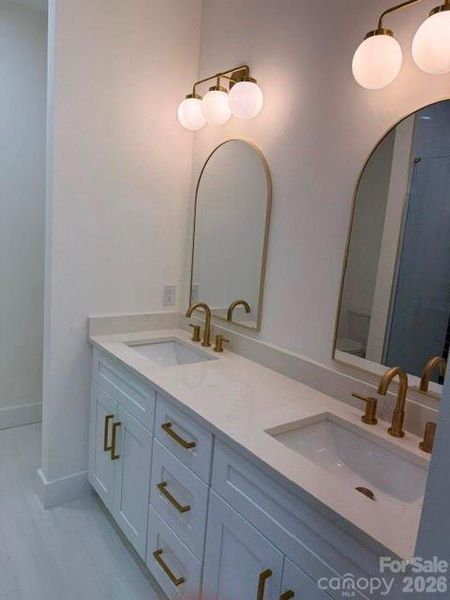 primary Bath with Gold accents primary Bath with Gold accents