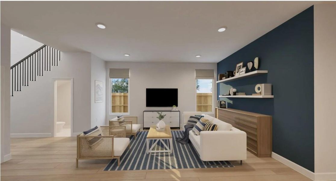 Furnished interior view inside a new home in Binford Creek: Avante Collection, Waller (Image 6).