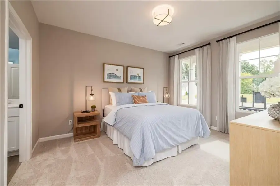 Furnished interior view inside a new home in Croftside Single Family Homes, Powder Springs (Image 25). Furnished interior view inside a new home in Croftside Single Family Homes, Powder Springs (Image 25).
