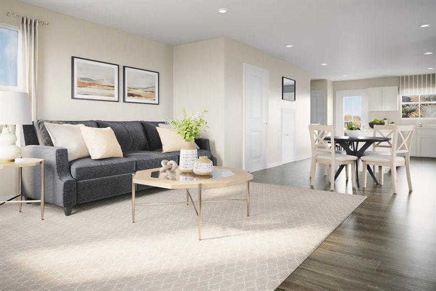 Representative furnished interior of a home built from the Parker by Ryan Homes in Colonial Village, Edenton (Image 2).