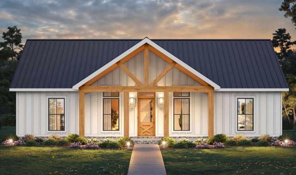 Front exterior of a new home in , Mansfield, GA, highlighting curb appeal (Image 1). Front exterior of a new home in , Mansfield, GA, highlighting curb appeal (Image 1).