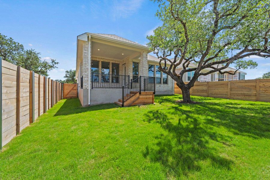 Rear of Home and Private Backyard Rear of Home and Private Backyard