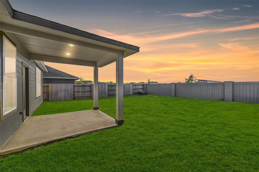 Exterior details and patio area of a home in Sundance Cove - Premier Series, Crosby (Image 3).