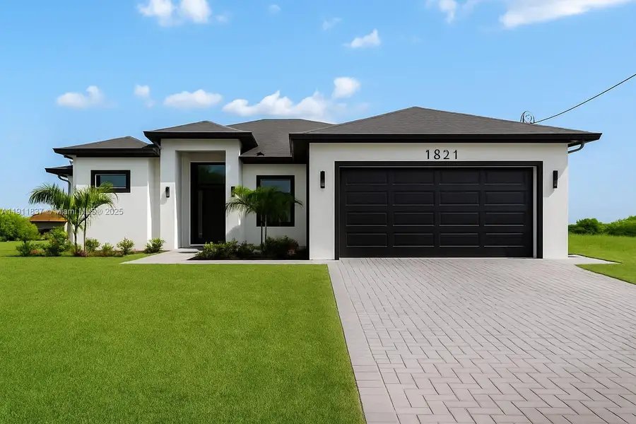Front exterior of a new home in , Cape Coral, FL, highlighting curb appeal (Image 2). Front exterior of a new home in , Cape Coral, FL, highlighting curb appeal (Image 2).