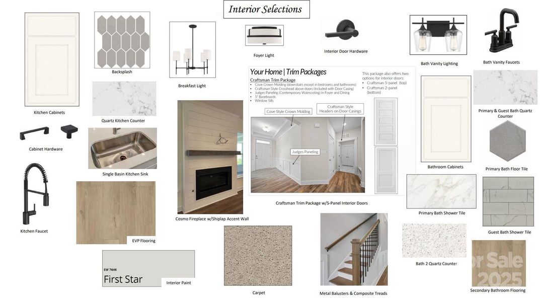 Representation of interior design selections Representation of interior design selections