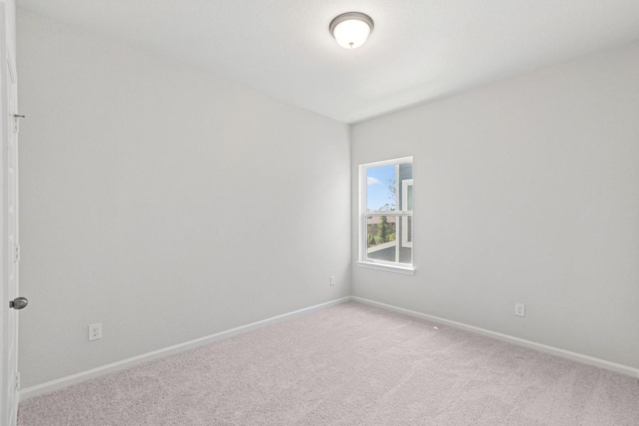 The Oriole II- Bedroom 2. Home under construction. Sample floor plan photo used for illustrative purposes only. Upgrades, selections options, and colors will vary. The Oriole II- Bedroom 2. Home under construction. Sample floor plan photo used for illustrative purposes only. Upgrades, selections options, and colors will vary.