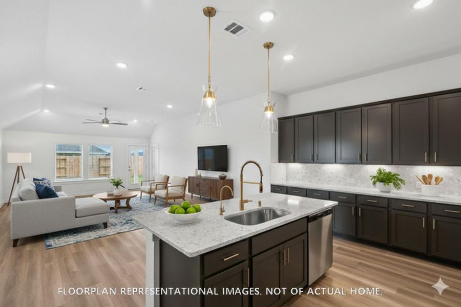 Furnished interior view inside a new home in Hallimore Ranch, Rosenberg (Image 5). Furnished interior view inside a new home in Hallimore Ranch, Rosenberg (Image 5).