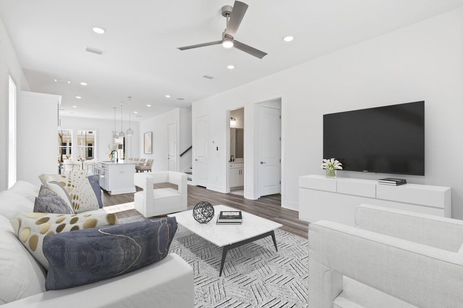 Furnished interior view inside a new home in Nautilus Pointe, Inlet Beach (Image 13). Furnished interior view inside a new home in Nautilus Pointe, Inlet Beach (Image 13).