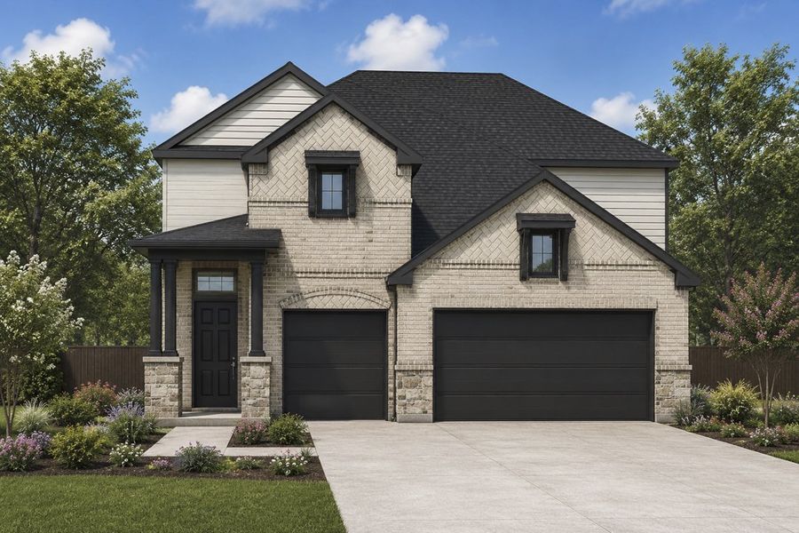 Representative exterior photo of a completed home built from the The Greenville by Lillian Custom Homes in South Meadow, Melissa, TX (Image 7).