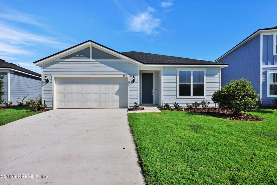 Front exterior of a new home in Hyland Trail, Green Cove Springs, FL, highlighting curb appeal (Image 1). Front exterior of a new home in Hyland Trail, Green Cove Springs, FL, highlighting curb appeal (Image 1).