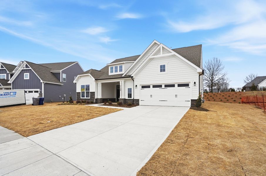 Front exterior of a new home in Harmony, Harrisburg, NC, highlighting curb appeal (Image 30).