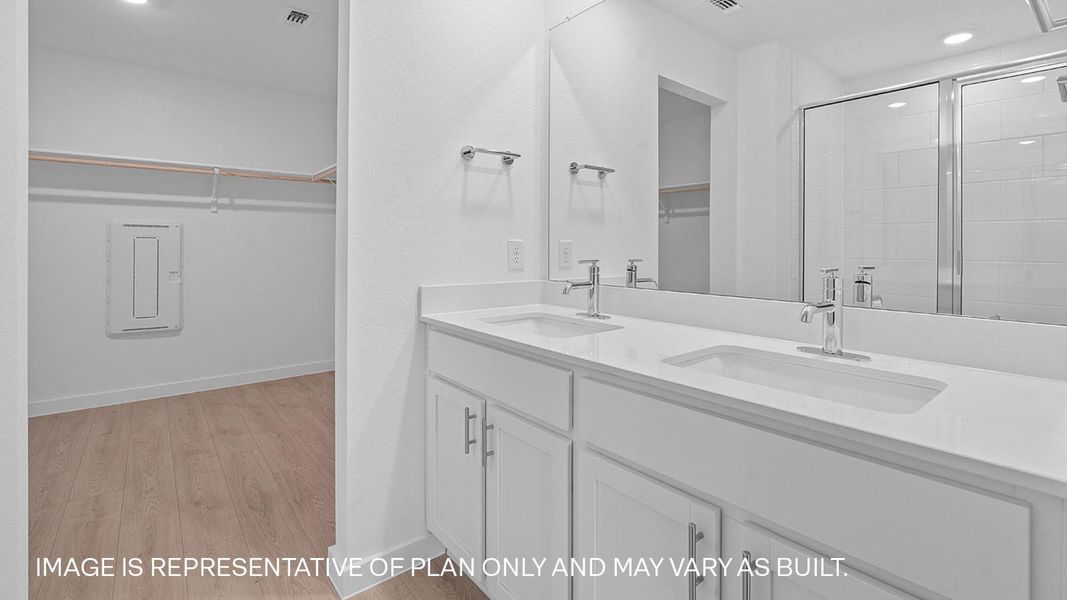 Furnished interior view inside a new home in Trails at Wildhorse, Austin (Image 9).