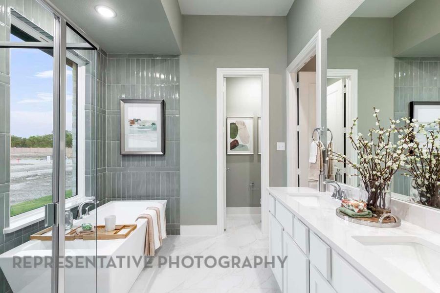 Furnished interior view inside a new home in Kresston: 40ft. lots, Montgomery (Image 13).