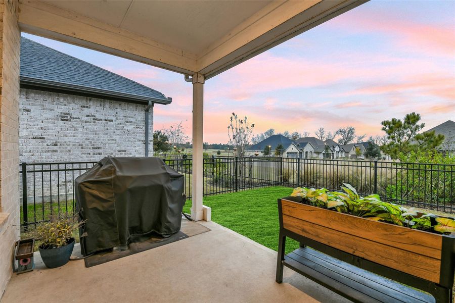 Exterior details and patio area of a home in Del Webb in Chambers Creek, Willis (Image 4). Exterior details and patio area of a home in Del Webb in Chambers Creek, Willis (Image 4).