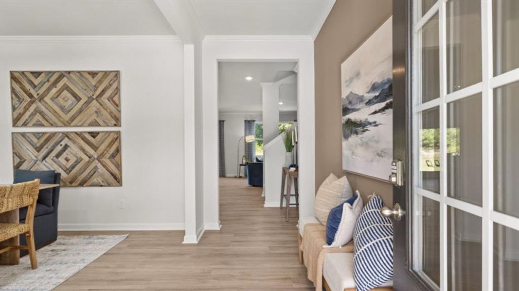 Furnished interior view inside a new home in Braselton Village, Braselton (Image 40). Furnished interior view inside a new home in Braselton Village, Braselton (Image 40).