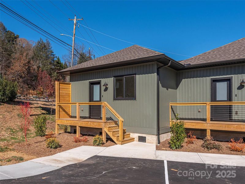 Exterior details and patio area of a home in , Waynesville (Image 2).