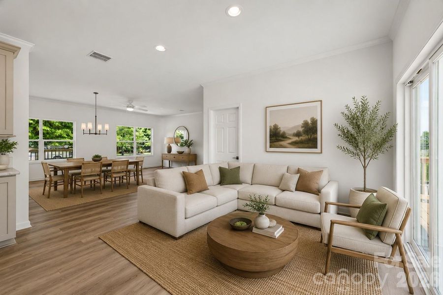 Furnished interior view inside a new home in , Newton (Image 16).