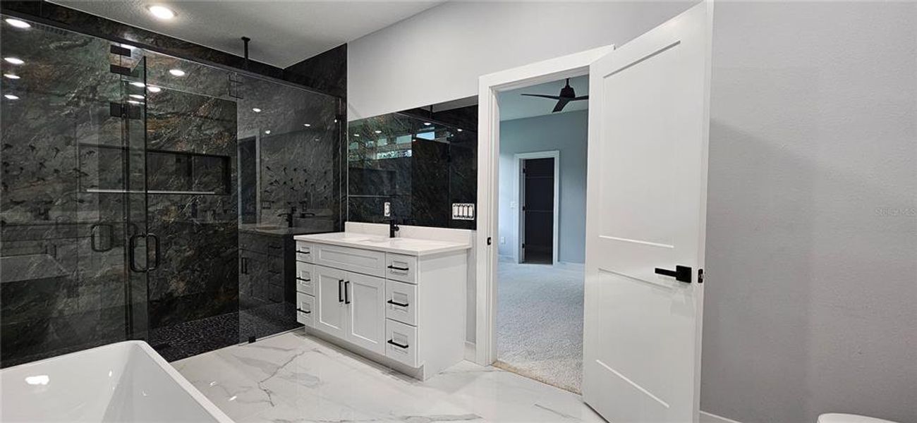 Status of construction as of August 16, 2025. Master Bath