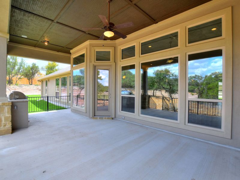 Representative exterior details of a home built from the San Simeon II by Giddens Homes in Clearwater Ranch, Liberty Hill (Image 35).
