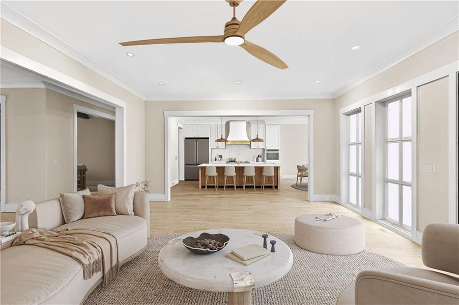 Furnished interior view inside a new home in , Atlanta (Image 9).