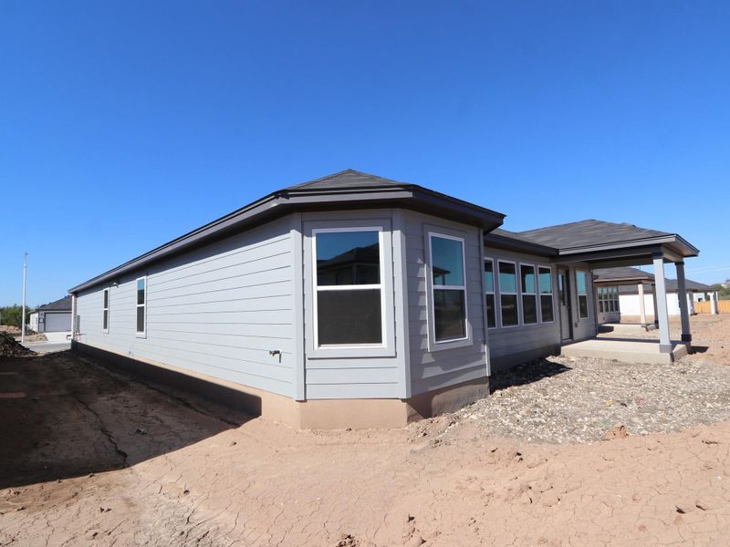 Exterior details and patio area of a home in Marble Creek Crossing, Austin (Image 8).