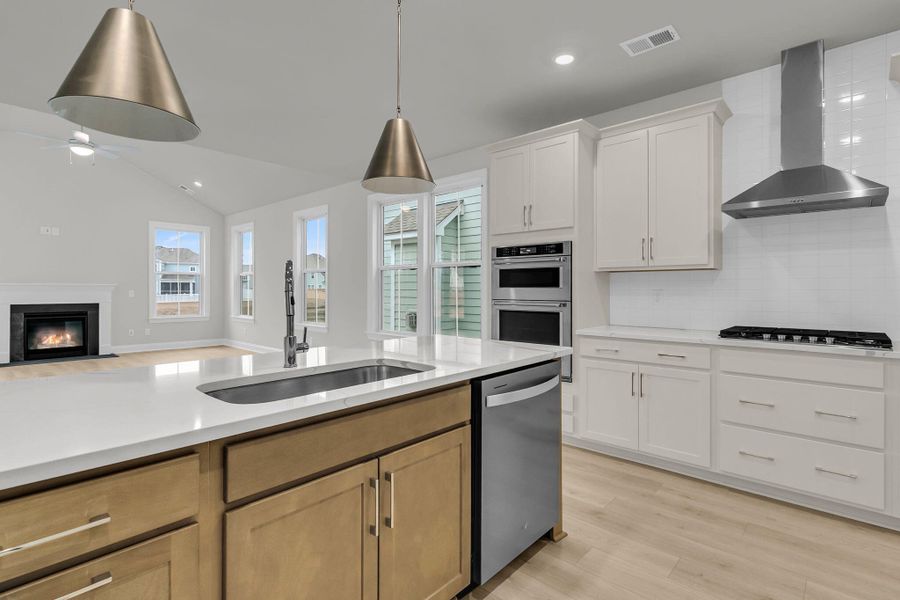 Furnished interior view inside a new home in Tidewater at Lakes of Cane Bay, Summerville (Image 10).