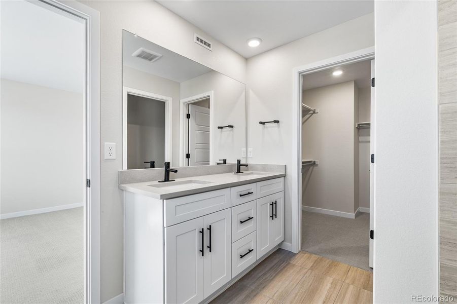 Furnished interior view inside a new home in Painted Prairie, Aurora (Image 10). Furnished interior view inside a new home in Painted Prairie, Aurora (Image 10).