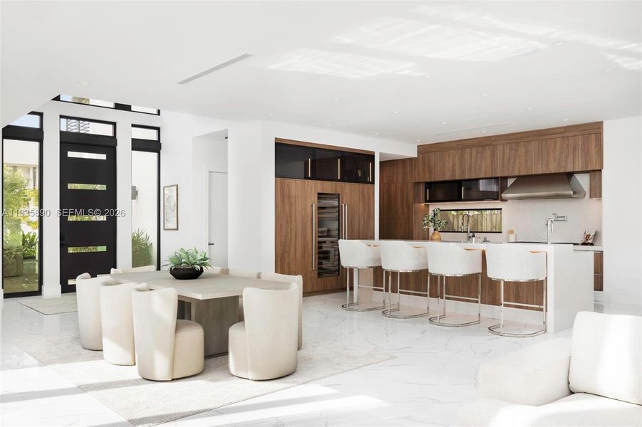 Furnished interior view inside a new home in , South Miami (Image 15).